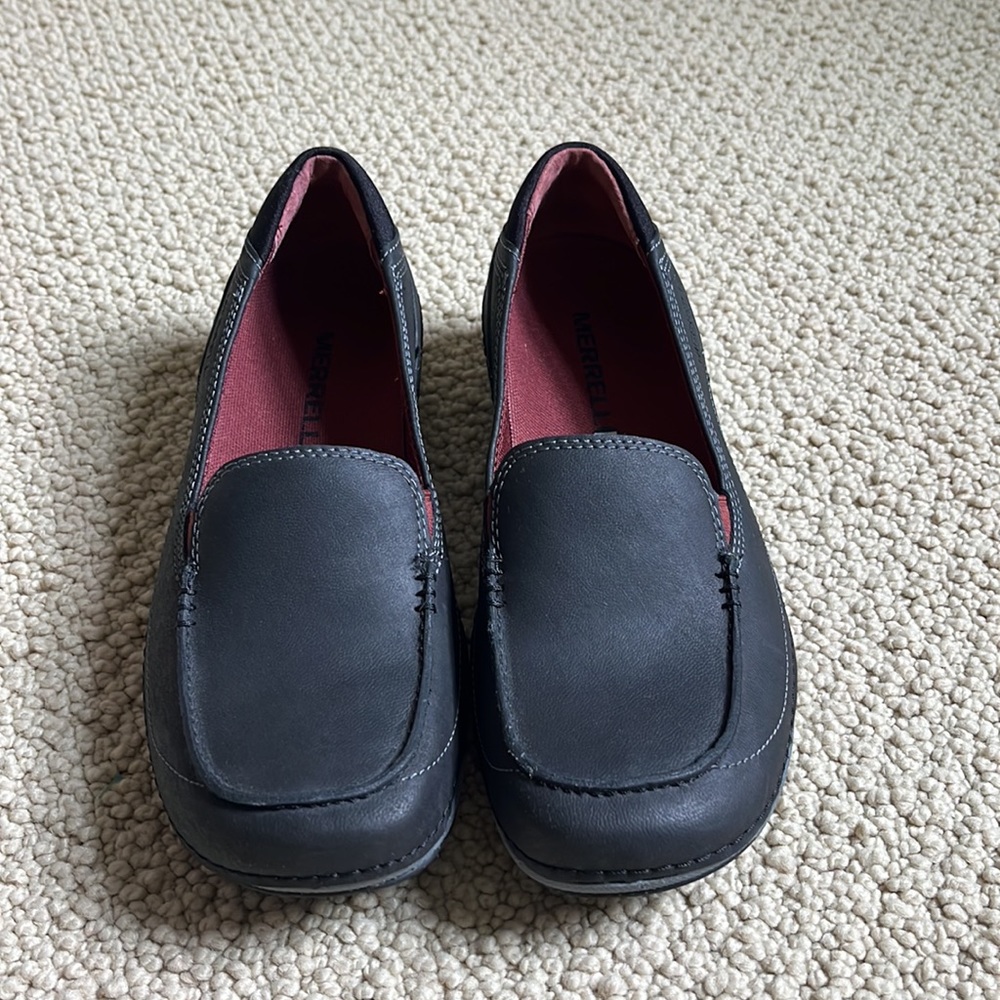 Merrell Woman Namak Black Leather-slip on shoes